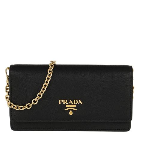 prada wallet on chain black|prada wallet black woman.